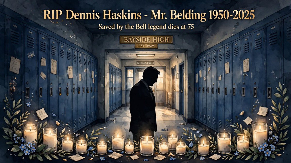 MJabar38087159's tweet photo. 💔 Fans of Saved by the Bell are mourning today.

Dennis Haskins — the actor who made Mr. Belding one of TV’s most unforgettable principals — has died at 75.

What happened? Read the full story here 👇
🔗 https://t.co/AmVCH3xkKQ

#DennisHaskins #SavedByTheBell #MrBelding #RIP https://t.co/VAxzPCZphb