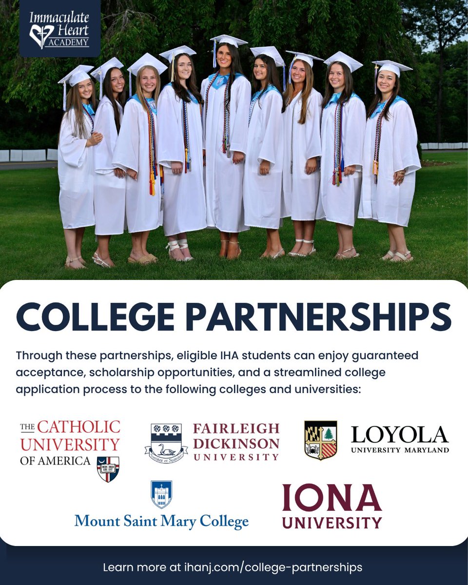 TheIHANJ's tweet photo. Through our formal partnerships with colleges and universities, eligible IHA students can enjoy guaranteed acceptance, scholarship opportunities, and a streamlined college application process.
Click here to read more: https://t.co/a9CBEGzxNl https://t.co/5pjMq3FNQI