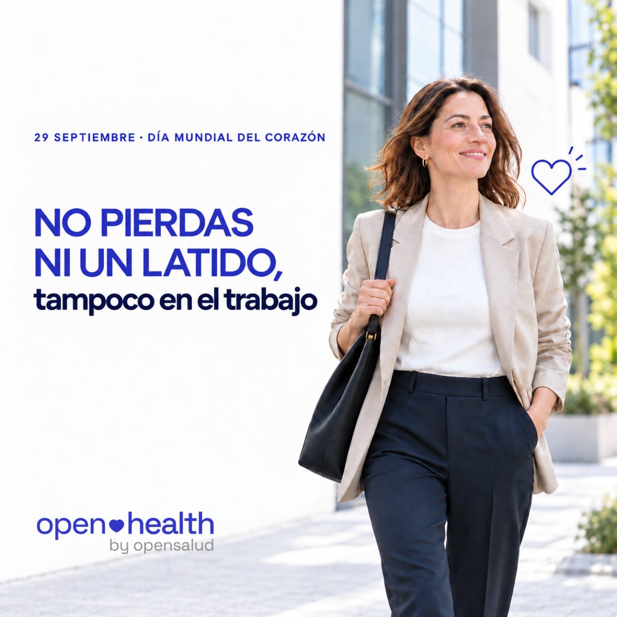 opensalud's tweet photo. ❤️ No pierdas ni un latido. Tampoco en el trabajo.

Hoy, #DíaMundialdelCorazón, recordamos que cuidar la salud también implica poder moverse, hacer pausas y acceder a orientación profesional durante la jornada.

Hagamos sitio a los hábitos saludables en el trabajo💙

#opensalud https://t.co/xN2NtyDWxB