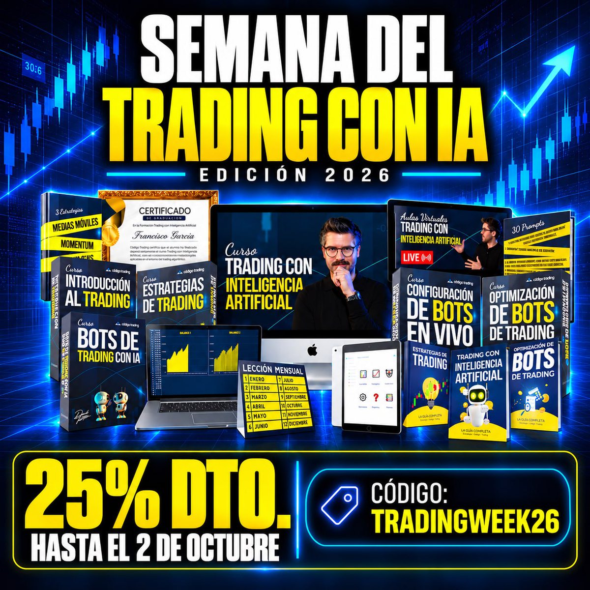 CodigoTrading's tweet photo. La semana del trading con IA 
🎟 Cupón: TRADINGWEEK26
👉 Accede al curso: https://t.co/DWmtk6dBRp

#tradingconia #inteligenciaartificial #botsdetrading #tradingalgorítmico

⚠️Advertencia: El trading conlleva alto riesgo de pérdida de capital. La información es solo informativa. https://t.co/It3BF574bo