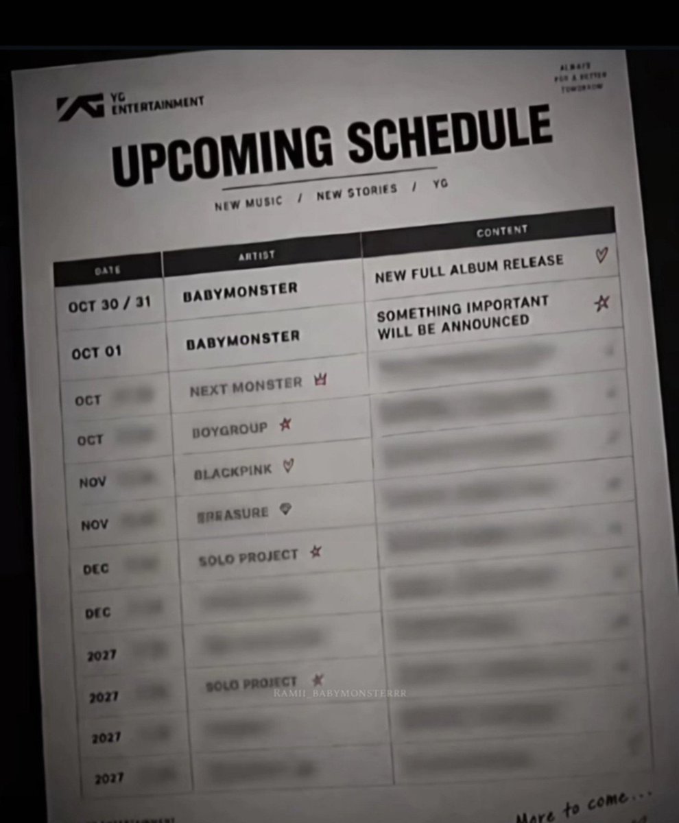 Mayamix123's tweet photo. idk if its true but apparently were getting a big announcement on october 1st so i feel like it could be rami coming back and the album dropping on october 31st 😩 i really hope this is true and yg didnt change the plans https://t.co/oaohq0mxTy
