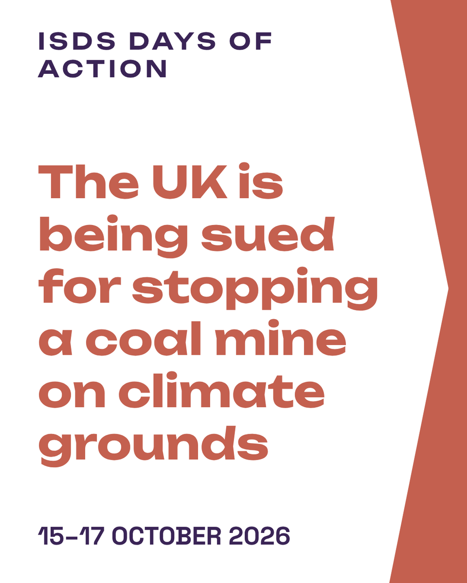 GlobalJusticeUK's tweet photo. When big corporations can sue governments for BILLIONS for protecting people and the climate, we all pay the cost.

It's time to put an end to this.

Join the global movement against ISDS this October: https://t.co/ZUtlH7gOVz https://t.co/hSNuz3APr4