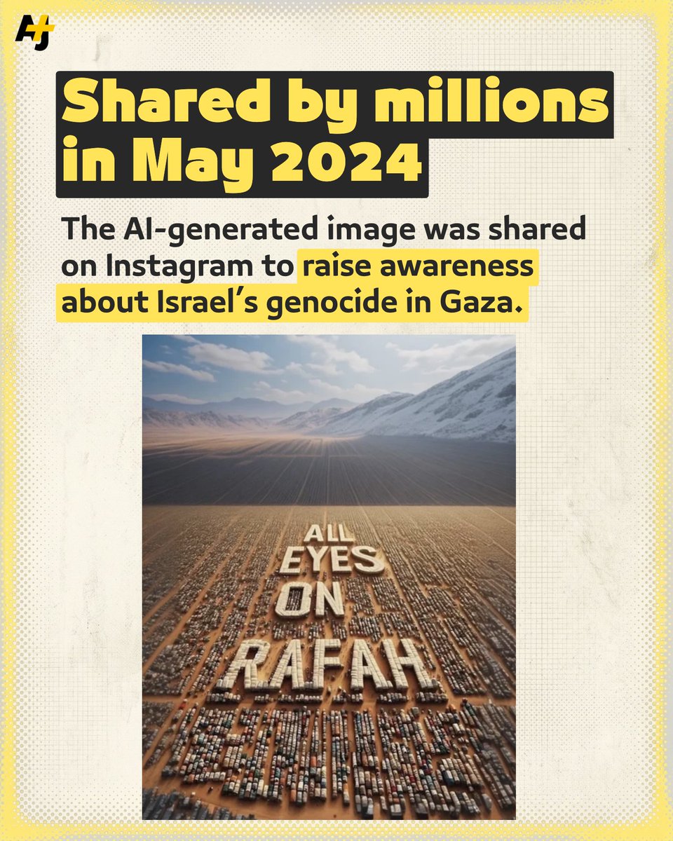 ajplus's tweet photo. In 2024, millions shared an AI-generated image of Rafah to raise awareness about Israel’s genocide in Gaza.

Now, Google Earth updated satellite images of Gaza and this is what Rafah looks like: https://t.co/ILv3B0QZM0