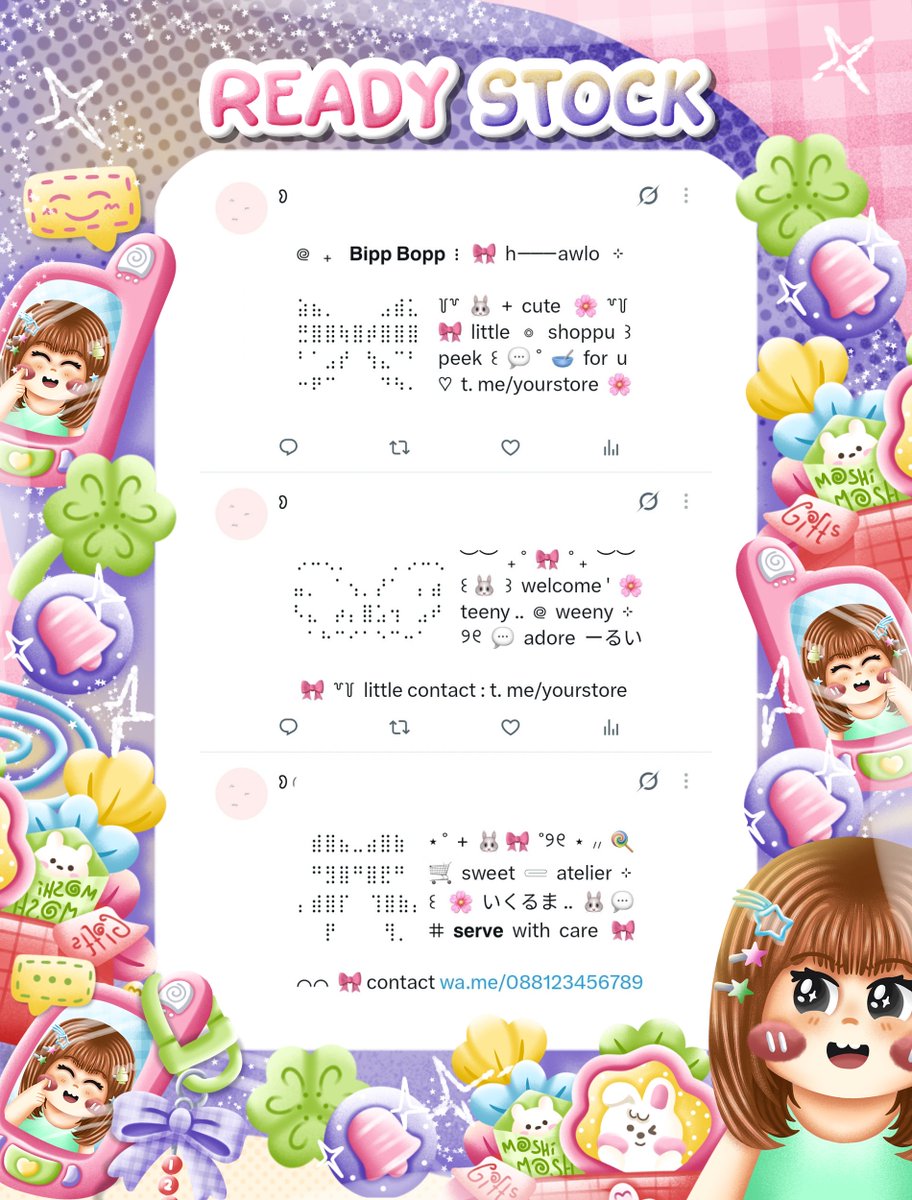 charmouraa's tweet photo. ◎ ꔛ ˚ help repost? thank you 🎀 💬

🍏 gusyyy aku bawa ☘︎ 6 wording pinned  ៸៸ 👛 𓊔 👚 price only @ 5.500 𖠗 ⁺ 🍪🐰 bisa kamu jemput by dm atau wassap 💬  ーこらいと。。
#zonauangㅤ https://t.co/6qgYtsomvV
