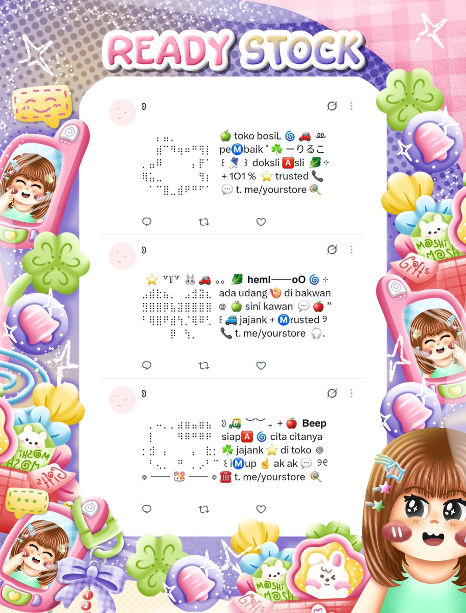 charmouraa's tweet photo. ◎ ꔛ ˚ help repost? thank you 🎀 💬

🍏 gusyyy aku bawa ☘︎ 6 wording pinned  ៸៸ 👛 𓊔 👚 price only @ 5.500 𖠗 ⁺ 🍪🐰 bisa kamu jemput by dm atau wassap 💬  ーこらいと。。
#zonauangㅤ https://t.co/6qgYtsomvV