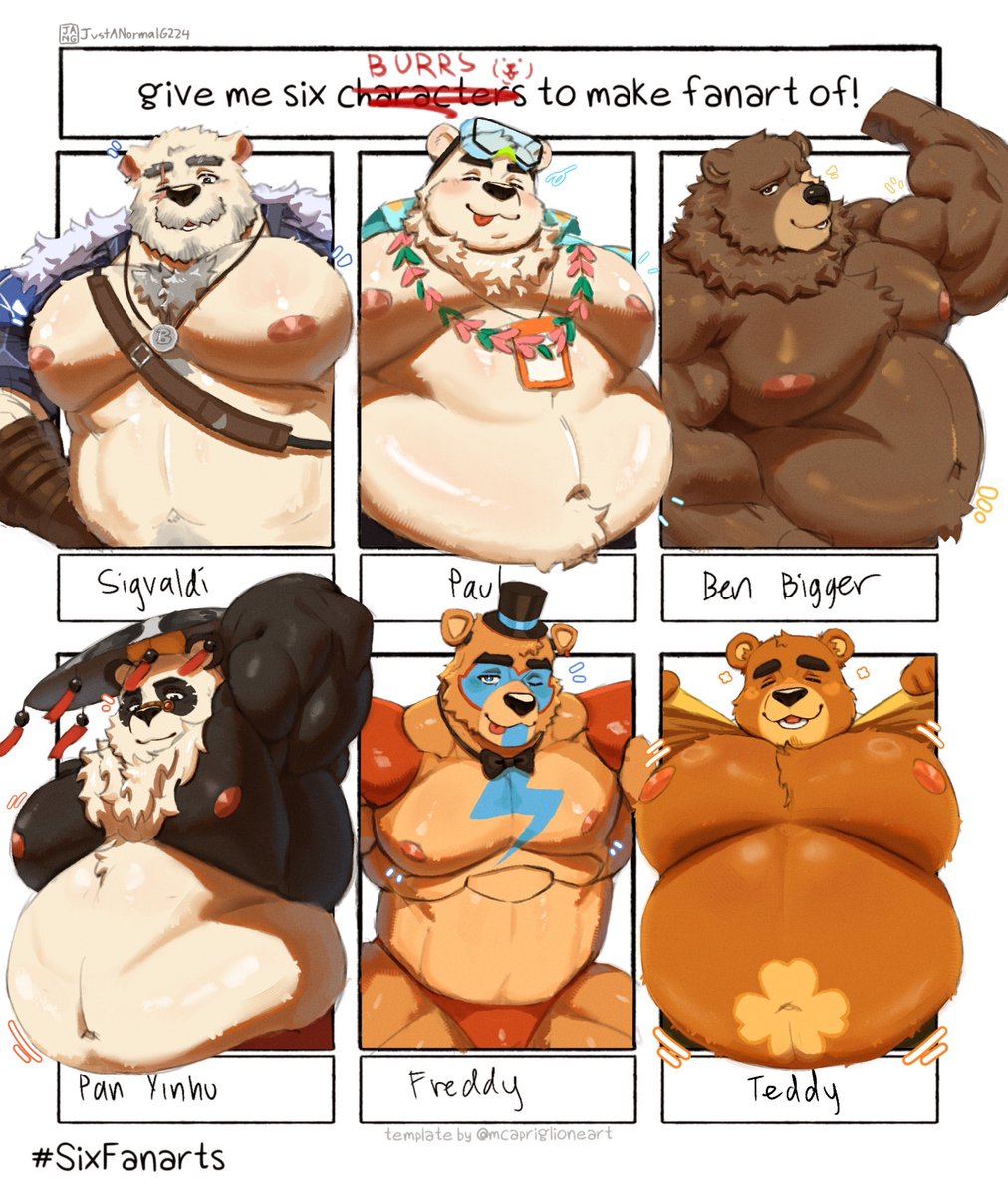 JustANormalG224's tweet photo. Happy Father’s Day Bears Week!!! 

Glad I made it on time, so enjoy the burrs I’ve made Fanart of🐻🫃👀 https://t.co/Vg5cDqQgu3