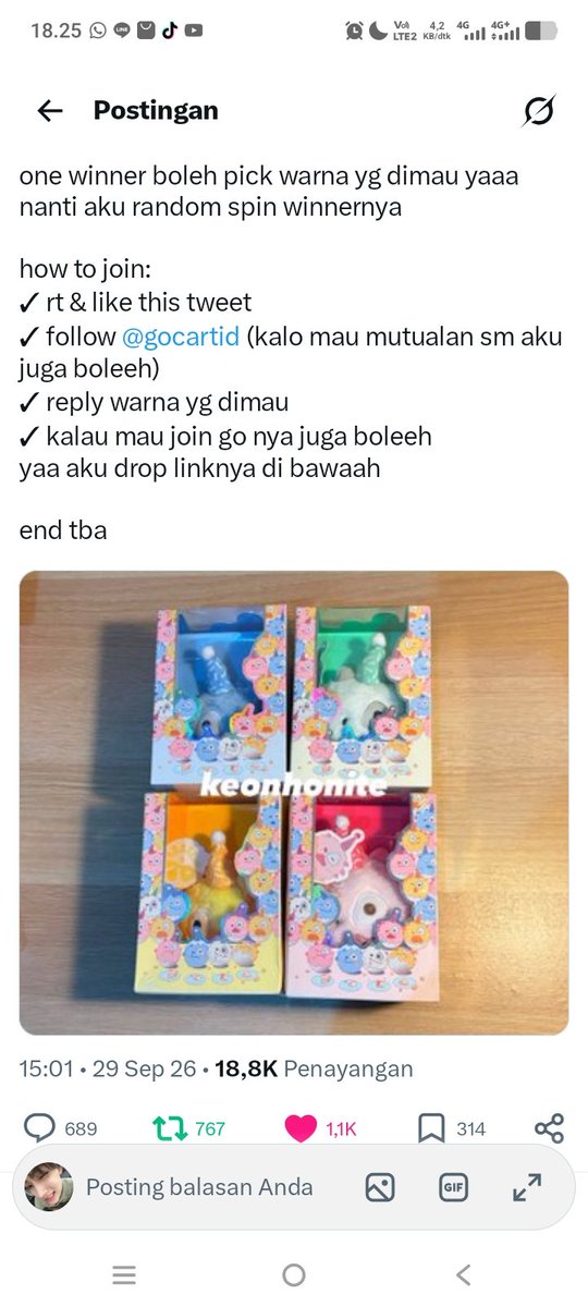 ccanyeon's tweet photo. @keonhonite @gocartid hiii kak, izin ikutan yaa 💗 done all rules, makasih udah adain GA inii semoga rezekinya lancar selalu iaaa 💕💭 aku mauu bgt warna bluee 💙🧁⭐ https://t.co/v3BsC89oxp