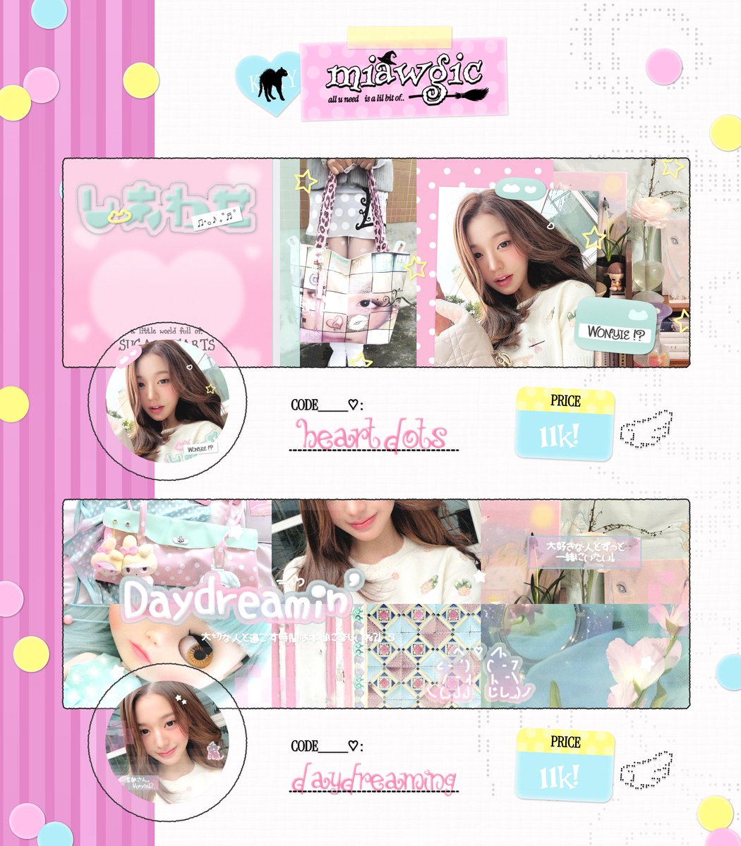 miawgic's tweet photo. help repost, furriendz!

binar punya layout ready stock wonyoung yang bisa dijemput sekarang di dm/tele binar. untuk code &amp; harganya sudah tertera di pic, free retext nick yap. ayo jajan!!! <3

#zonauang https://t.co/ydgR5vjhwL