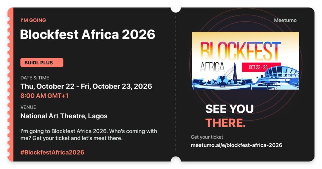 vickytohpepper's tweet photo. I’m going to Blockfest Africa 2026. Who’s coming with me? Get your ticket and let’s meet there.
#BlockfestAfrica2026
https://t.co/jZgROPSnkB https://t.co/gvbiRKpdJ9