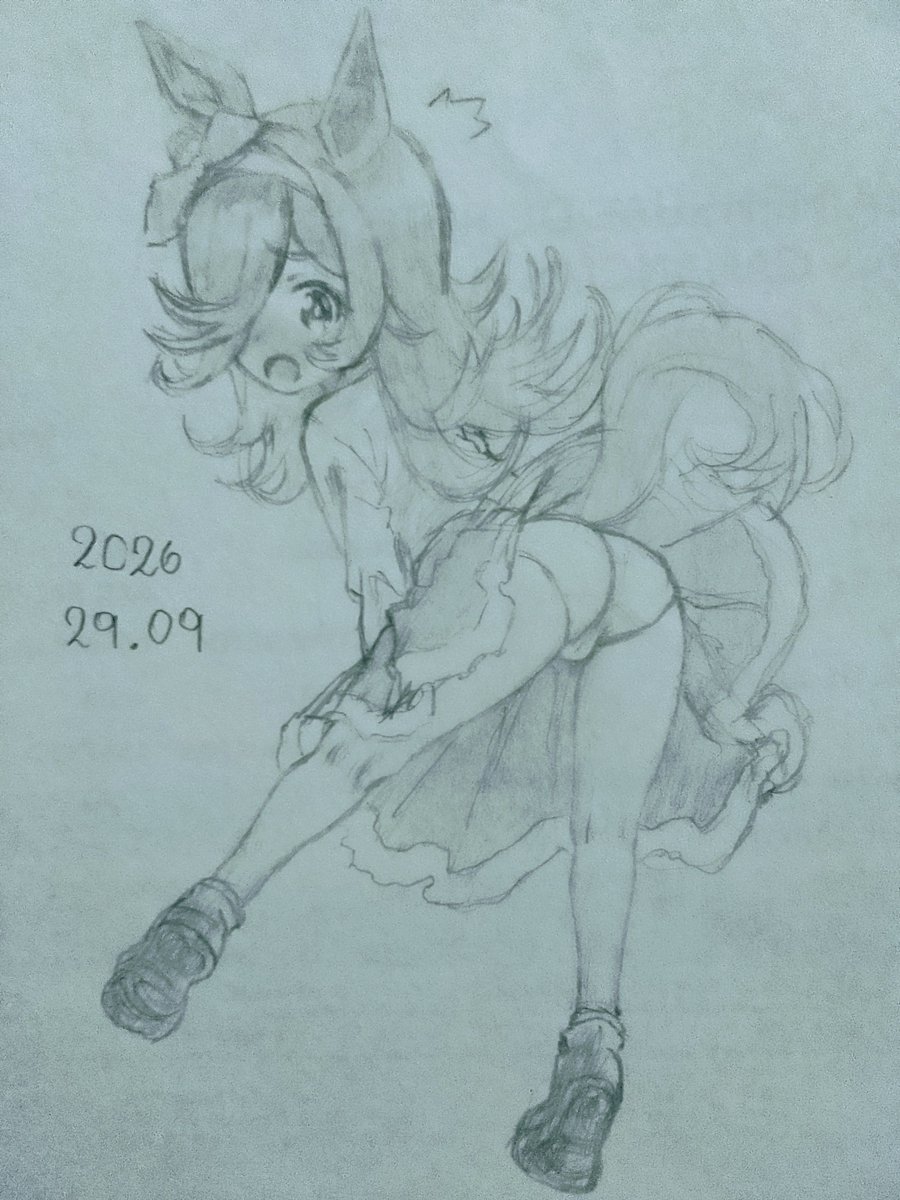 pingwe27's tweet photo. ☝️🤓Al hacer este tipo de dibujo sin nada de detalles y solo usando el portaminas, puedo pasar a hacer otro dibujo más rápido 🤗
Vamos por más!!! 
Rice Shower🐴 https://t.co/UM908xJ0hT