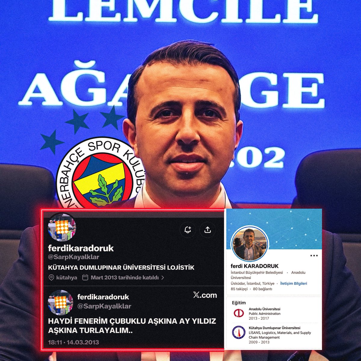 _samiyenhaber's tweet photo. Gözaltına alınan TFF Faal Hakemler Derneği Başkanı Ferdi Karadok’un 2013 yılında yapmış olduğu sosyal medya paylaşımı:

“Haydi Fener’im, çubuklu aşkına!” https://t.co/0OCHkQp2f7