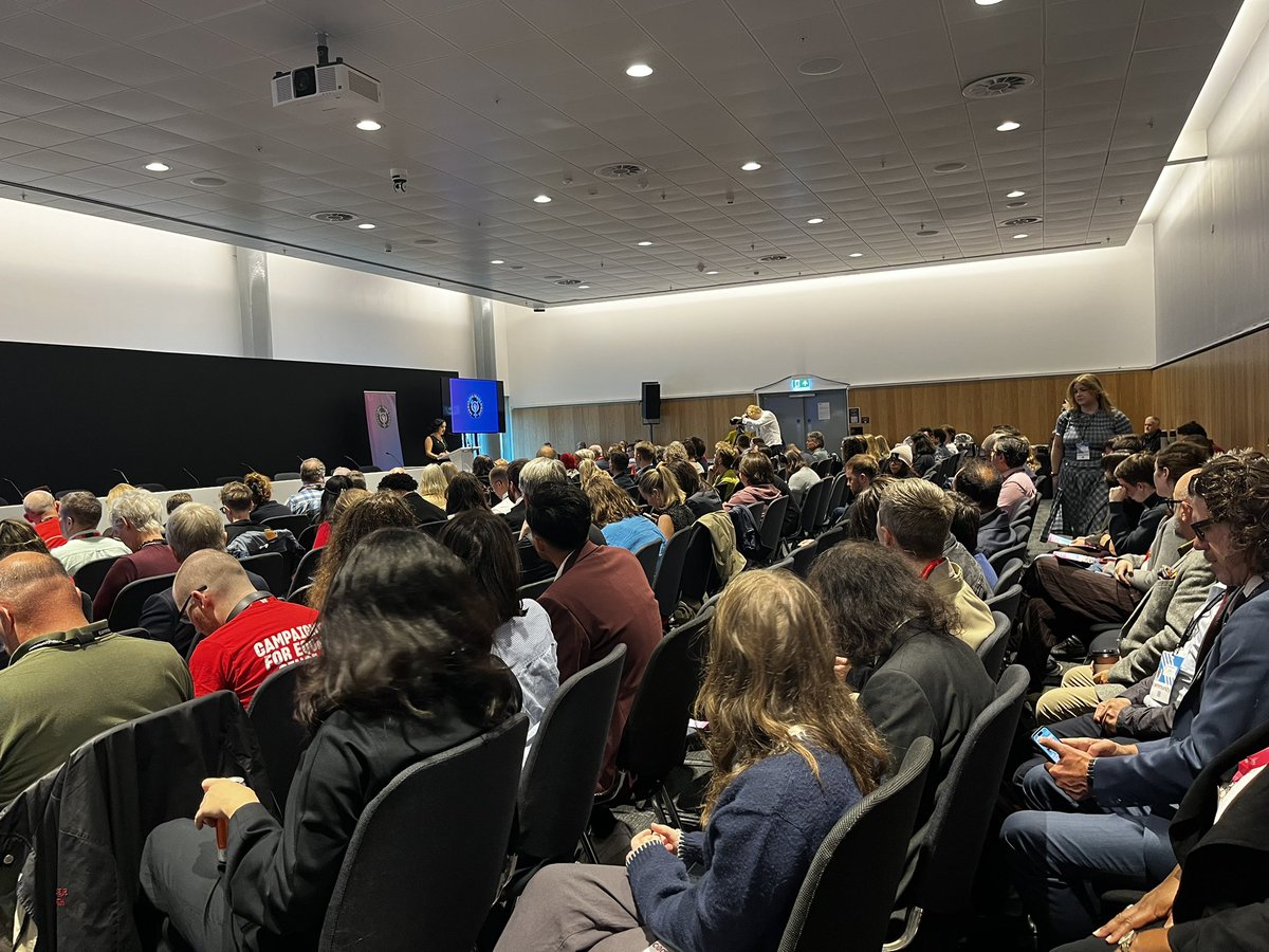 Lab4TransRights's tweet photo. Fantastic to see so many people in attendance at our annual rally, packing out one of the largest rooms in the whole Labour Conference fringe! https://t.co/wZgLA5SAHq