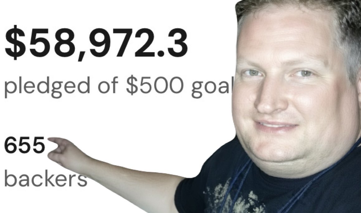 YellowFlashGuy's tweet photo. Another SLOW day for Ethan Van Sciver.
After another drama stream he managed to pick up ONE backer. This is a catastrophic failure for the man who said Cyberfrog can reach 100k in one day. https://t.co/gcRD8JBEs2