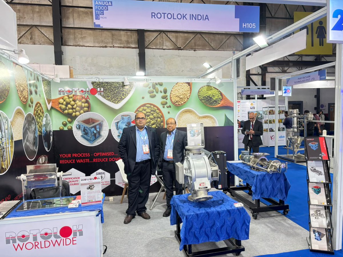 RotolokGroup's tweet photo. What a first day at @anufafoodtec!

It’s been a great day of conversations, with plenty of interest in the challenges facing the #Spice &amp; #BulkMaterialHandling industry &amp; how our solutions can help keep processes moving.

Come &amp; find us! 📍 Hall 3 | Booth H105

#RotaryValves https://t.co/ZF9T4YreFf
