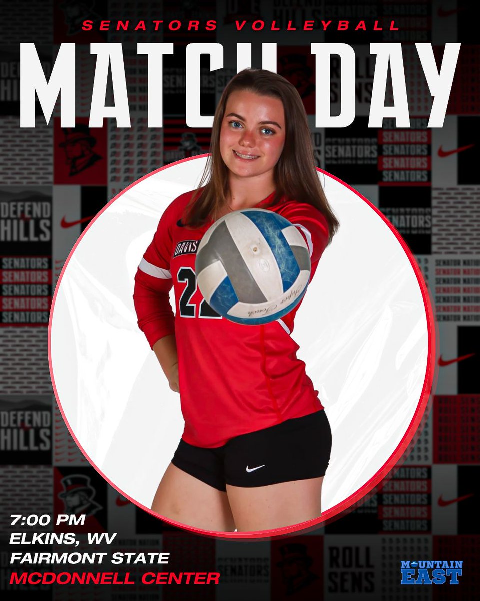 SenatorNation's tweet photo. 🏐 MATCH DAY
The Senators are back in the McDonnell Center tonight! D&amp;E takes on Fairmont State at 7:00 PM in Elkins.

#RollSens #DEfendTheHills https://t.co/VD3rAqe9nD