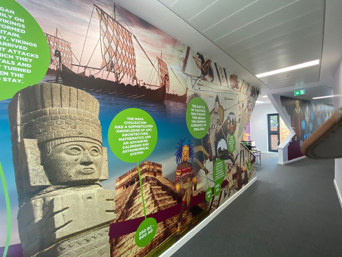 Design4Ed's tweet photo. From the dinosaurs to modern day 🦕➡️📱
Our bold, curriculum-based #HistoryTimelines bring key world events to life! Fun, educational &amp; eye-catching — perfect for any classroom.
Explore a few favourites 👇

https://t.co/45NGFhFK3H
#WallArt #DesignForEducation https://t.co/Wqh0gEN8s0