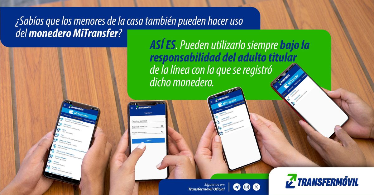 transfermovilcu's tweet photo. Una educación financiera responsable también es importante para los pequeños de casa. 🤗📱
#MonederoMiTransfer #Transfermóvil https://t.co/Twv8WqdXAC