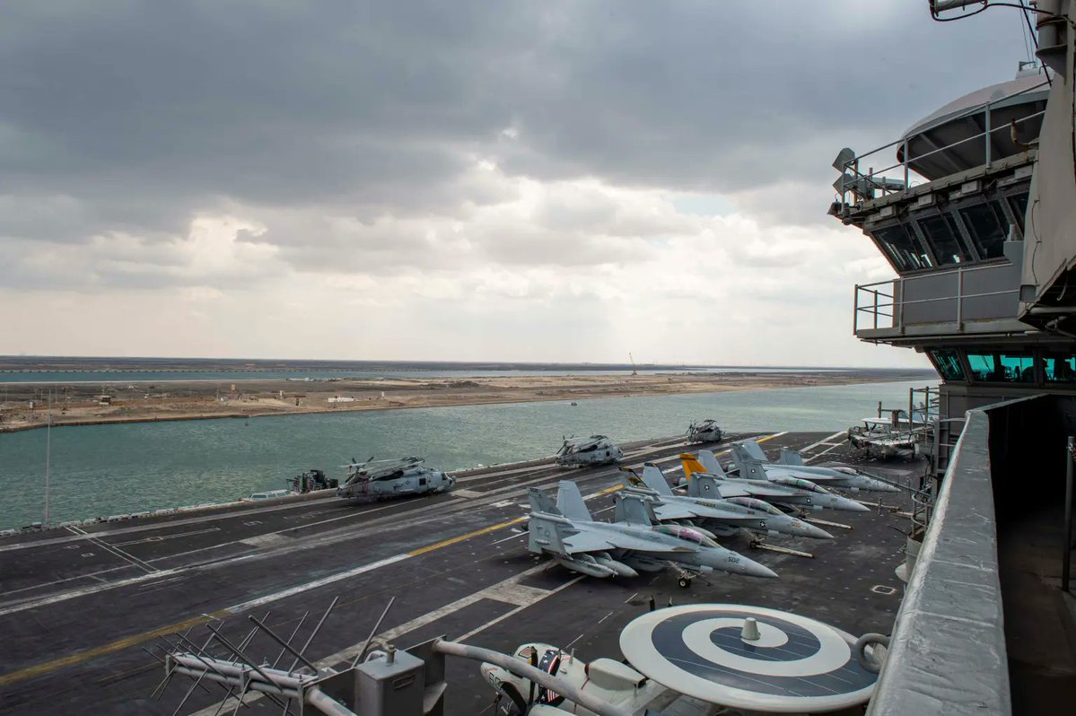 MarioNawfal's tweet photo. 🚨🇺🇸 4 sailors were injured aboard the USS Dwight D. Eisenhower yesterday, in what the Navy calls a "mishap."

2 Navy pilots ejected as they were attempting to land on the aircraft carrier, which is off the coast of Virginia.

They were rescued by search and rescue personnel.

The 4 injured aboard are currently receiving medical care, including one who was transported to a hospital in Norfolk, VA for non-life threatening injuries.

Source: NY Post / Writer: Michael