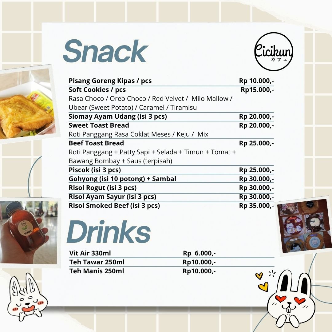 Cicikun27's tweet photo. Halo Cicikun Cafe is back for CF23! 🍱✨
Open PO Makanan buat tanggal 31 Okt - 1 Nov 2026 udah dibuka.
📍 Antar ke Booth / Pickup
⏰ TUTUP PO: 28 Oktober 2026 (Jam 12.00 WIB)
⚠️ Slot terbatas, 
Link order via GForm ada di reply ya! 👇
#CF23 #Comifuro23 #KatalogCF23 #CatalogCF23 https://t.co/29iehuCdCV