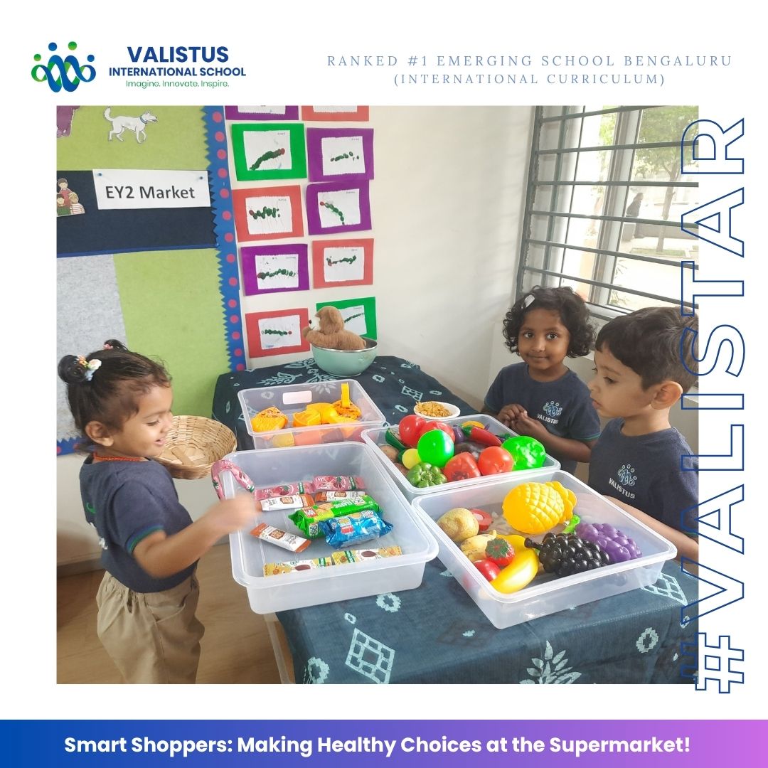 valistusschool's tweet photo. ๐๐ฅฆ Our Early Years 2 learners became smart little shoppers, exploring healthy food choices through fun supermarket role play! ๐๐ Learning through play today, building healthy habits for tomorrow! ๐ฑ #SmartShoppers #HealthyChoices #LearningThroughPlay #VALISTAR https://t.co/6m7u2MfxOC