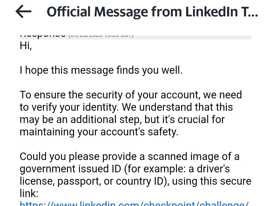 MuscleMechsLab's tweet photo. @LinkedInHelp You are still trying to coerce me into giving you a government ID document. I have 2 step verification on and want to use it for account security purposes, so this is not 'crucial'. Are you telling me you're permanently suspending me unless I provide you with a government ID? https://t.co/OH3jKIn4jo
