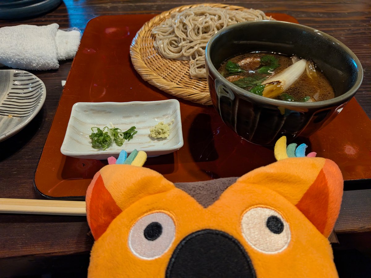 18_j_o_e's tweet photo. 鴨汁そば〜〜！！
メインのはずのお蕎麦が
隠れちゃってます！(ド下手)
古民家のお蕎麦屋さんなので
すっごく雰囲気あったし
おそば美味しかった〜😚
#ゆうせか
#ブッコロー写真
#ゆーりんちー https://t.co/LIINTrlD3u