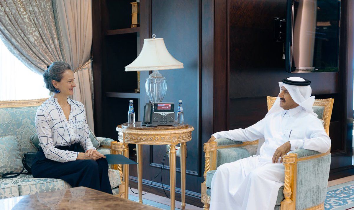MofaQatar_EN's tweet photo. Prime Minister and Minister of Foreign Affairs @MBA_AlThani_ Receives Written Message from Czech Prime Minister

Doha | September 29, 2026

HE Prime Minister and Minister of Foreign Affairs Sheikh Mohammed bin Abdulrahman bin Jassim Al-Thani received a written message from HE Prime Minister of the Czech Republic, Andrej Babis, pertaining to bilateral cooperation relations and ways to support and develop them.

The message was received by HE Secretary-General of the Ministry of Foreign Affairs, Dr. Ahmed bin Hassan Al Hammadi, during his meeting on Tuesday with HE Ambassador of the Czech Republic to the State of Qatar, Marta Huskova.

#MOFAQatar