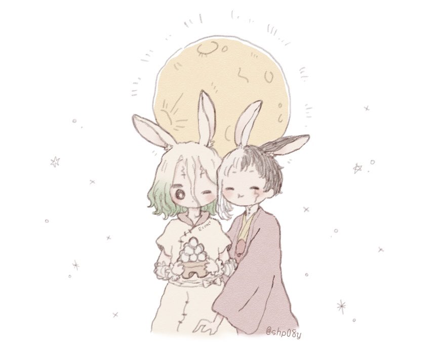 shp08y's tweet photo. お月見🐰🌕*.｡ https://t.co/tq2cQbgFuP