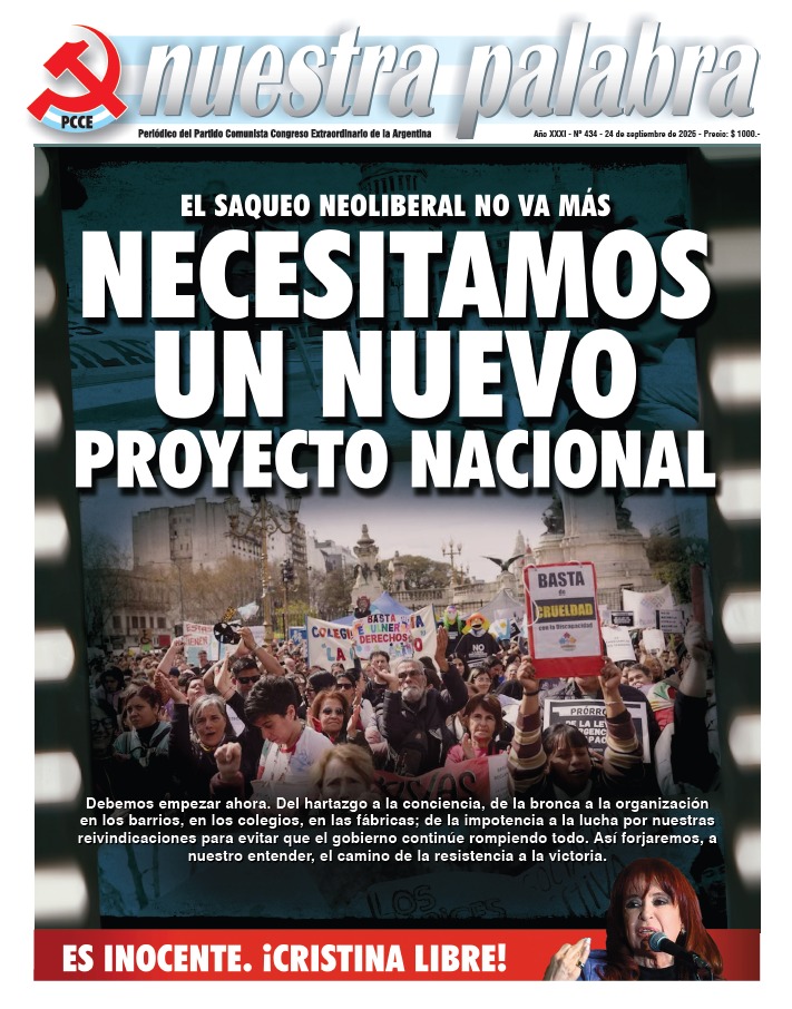 PCCEarg's tweet photo. 📣 Salió nuevo número de #NuestraPalabra! ✊🏾🚩

[El saqueo neoliberal  no va más
NECESITAMOS UN NUEVO PROYECTO NACIONAL]
👉🏾 Leéla completa en https://t.co/8exmAhMudr

📌 ¡Suscribite para recibirla en PDF o papel y otras publicaciones del Partido!

#OrganizáLaBronca
#TomáPartido https://t.co/y0DiNOCAqf