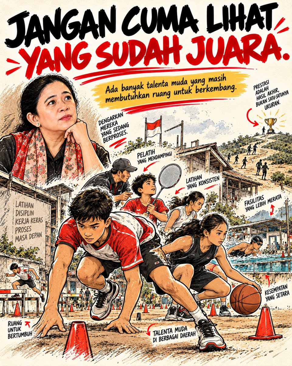 kosakatakoe's tweet photo. Talenta butuh pintu untuk masuk, akses fasilitas dan kesempatan latihan menjadi bagian penting dari pembinaan talenta muda Indonesia. #puanku #puankoe #puanmhrn #puanmaharani https://t.co/yFGAyLRdAn