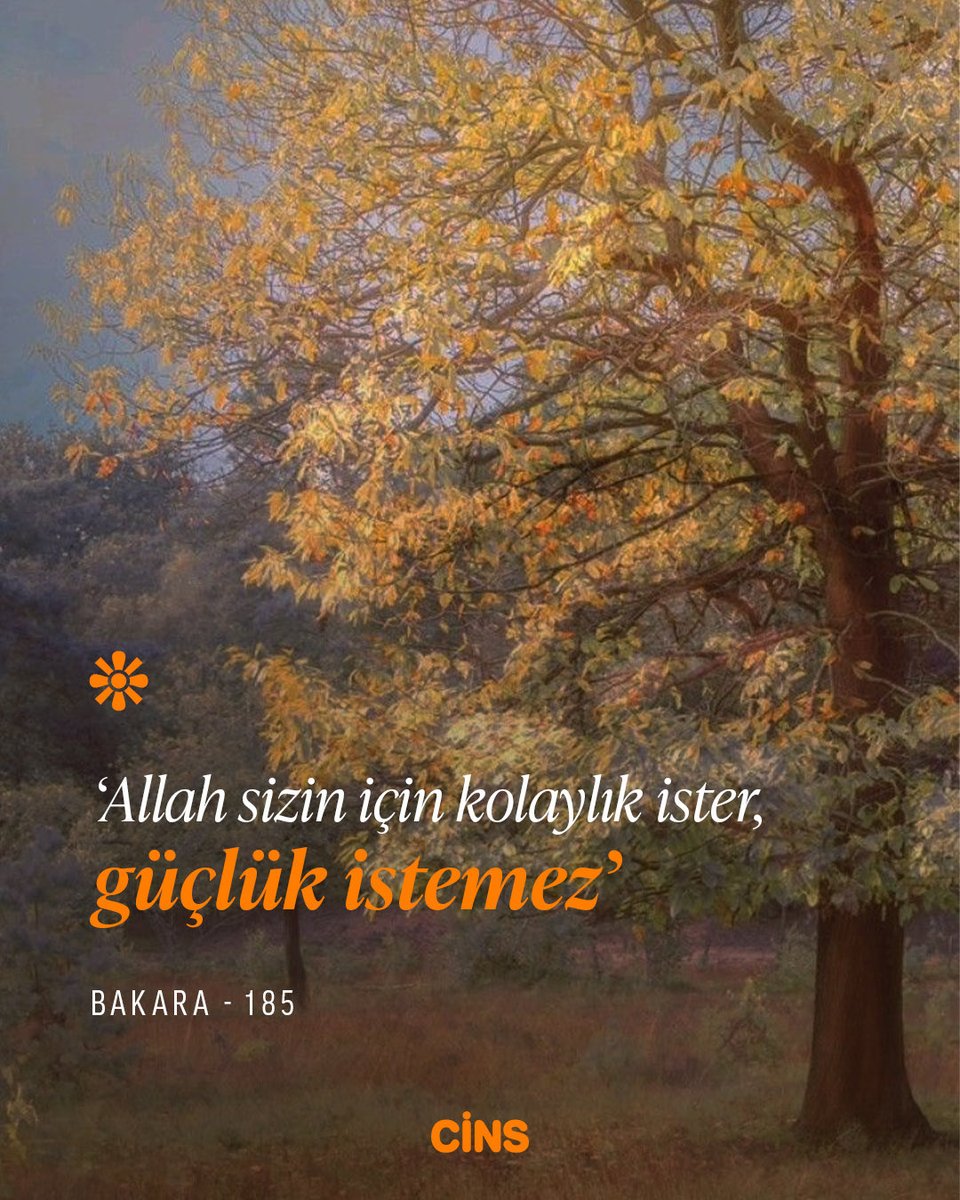 CinsDergi's tweet photo. “Unutmayın ki; Allah sizin için kolaylık diler, zorluk çekmenizi istemez.”

-Bakara, 185 https://t.co/i3qNR9GHS2