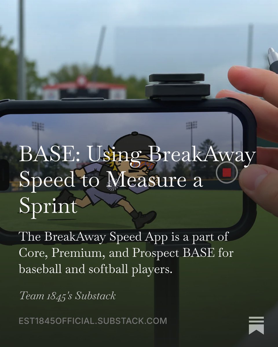 est1845official's tweet photo. The same measure of speed as big leaguers: feet per second. 

How we're using the @breakawaydata Pro App as a part of BASE to capture sprint metrics and help evaluate general athleticism.

Read: https://t.co/BR31pp2j3k https://t.co/jeVL21sivl
