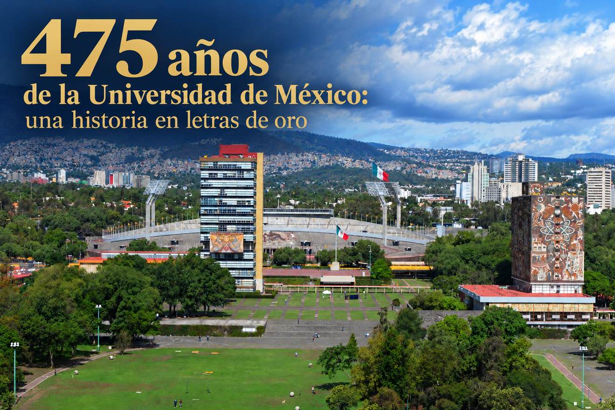 UNAM_MX's tweet photo. Hoy, la Cámara de Diputados realiza una sesión solemne para develar en letras de oro la leyenda «475 Años de la Universidad de México (1551-2026)», en el Muro de Honor del Palacio Legislativo de San Lázaro. La inscripción conmemora el aniversario de la expedición de la Cédula Real que permitió fundar la Universidad de México. Los detalles en @unamglobal > https://t.co/sI72lkLsML