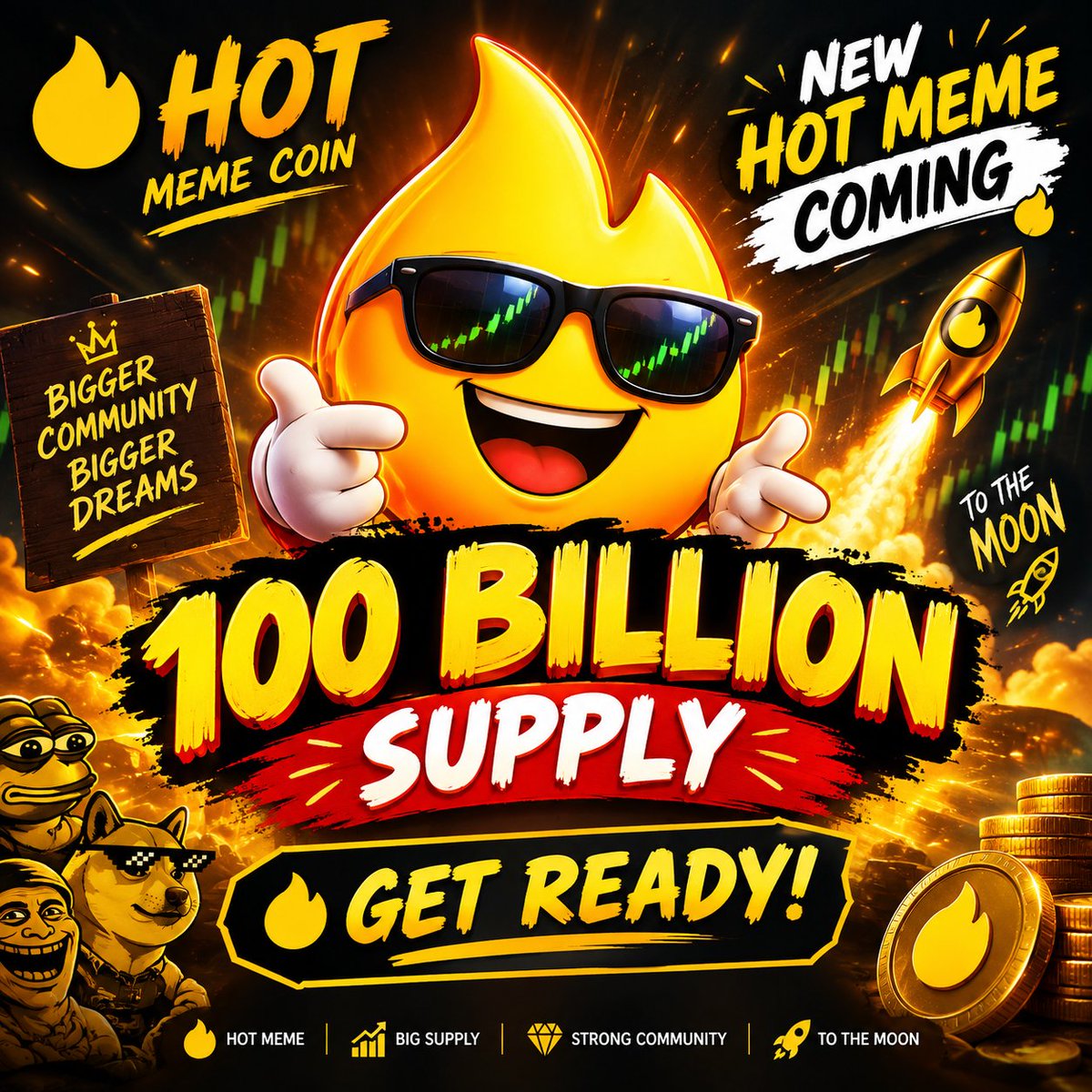 hotmeme_coin's tweet photo. 🔥 NEW HOT MEME IS COMING! 🔥
The next HOT Meme Coin is getting ready! 🚀
💰 Total Supply: 100 Billion HOT
🔥 Big Community • Big Dreams • Big Energy
🚀 The countdown has started…
Get Ready for the new HOT Meme! 🐶🔥
More details coming soon. 👀
#HOT #HOTMeme #MemeCoin #Crypto #CryptoCommunity #100Billion #ComingSoon #GetReady #BNBChain #Web3