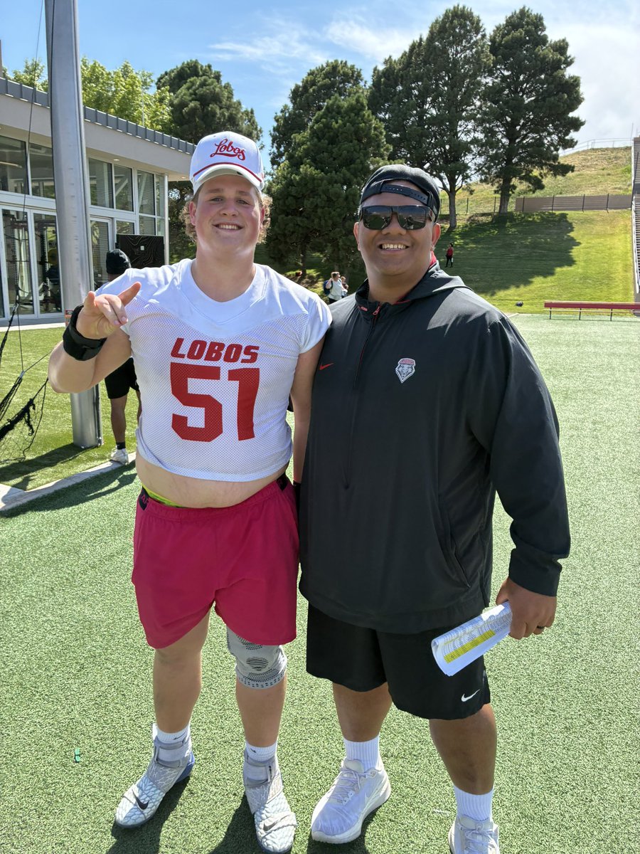 CarsonHolzapfel's tweet photo. Excited to make the trip out to @UNMLoboFB this weekend for a gameday visit! 🐺🏈 Looking forward to experiencing the atmosphere, checking out the campus, and watching @Coach_CBooth and the Lobos offensive line in action. Can’t wait to see those guys open up some holes! 🔥💪
 @Coach_Eck @Coach_BerryFB @LoniFangupo @CoachBehrends
@Beau_Davidson @DrewKaplanFB
@CoachMartin8 @Carson_Walch @LukeSchleusner @CoachErikLink
@CoachNardo14