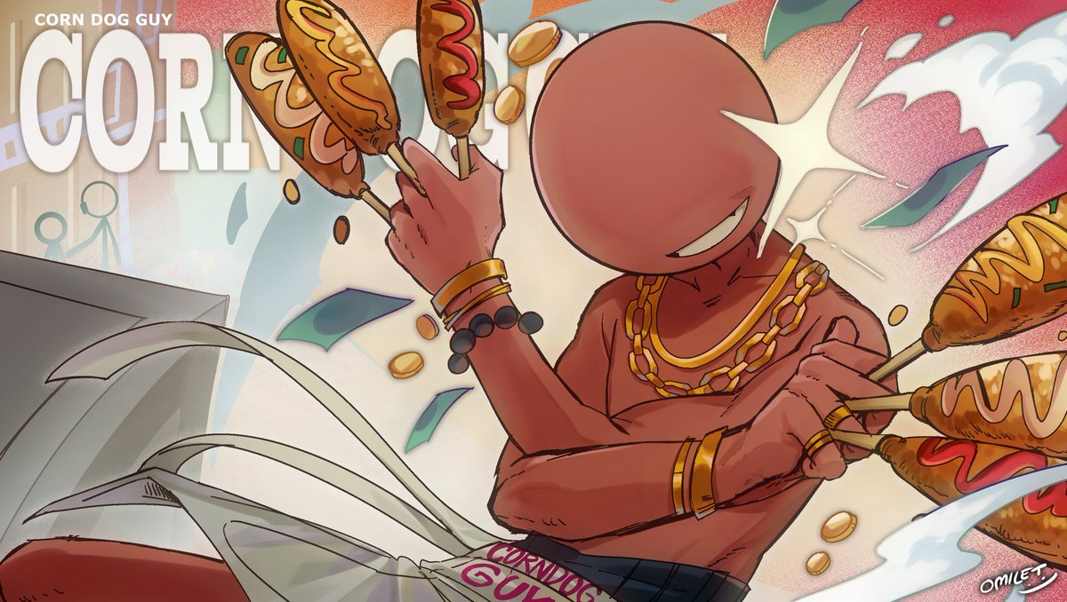 OMILET_KJ's tweet photo. CORN DOG GUY FANART 🌭(lowkey looks like a gacha game )

#alanbecker #alanbeckerfanart #animationvsanimator https://t.co/8FEXT7zZPR