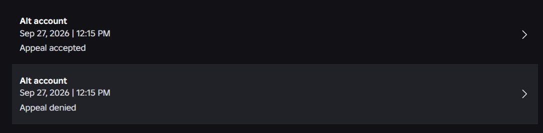 SZEEEROOO's tweet photo. @Roblox 10 years down the drain. My account from 2017 was hit with a ban because apparently I was linked to 2 random accounts that broke TOS??

Literally what can i do about this since most of the time when i appeal its the same ai rejections. Literally on a timer right now. https://t.co/UK9ALZ8HQe