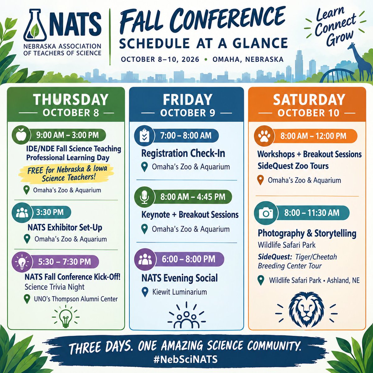 NATS_Science's tweet photo. Now that you are registered, take a look at the schedule-at-a-glance for the entire 3 day schedule! https://t.co/qtPnCcqQui