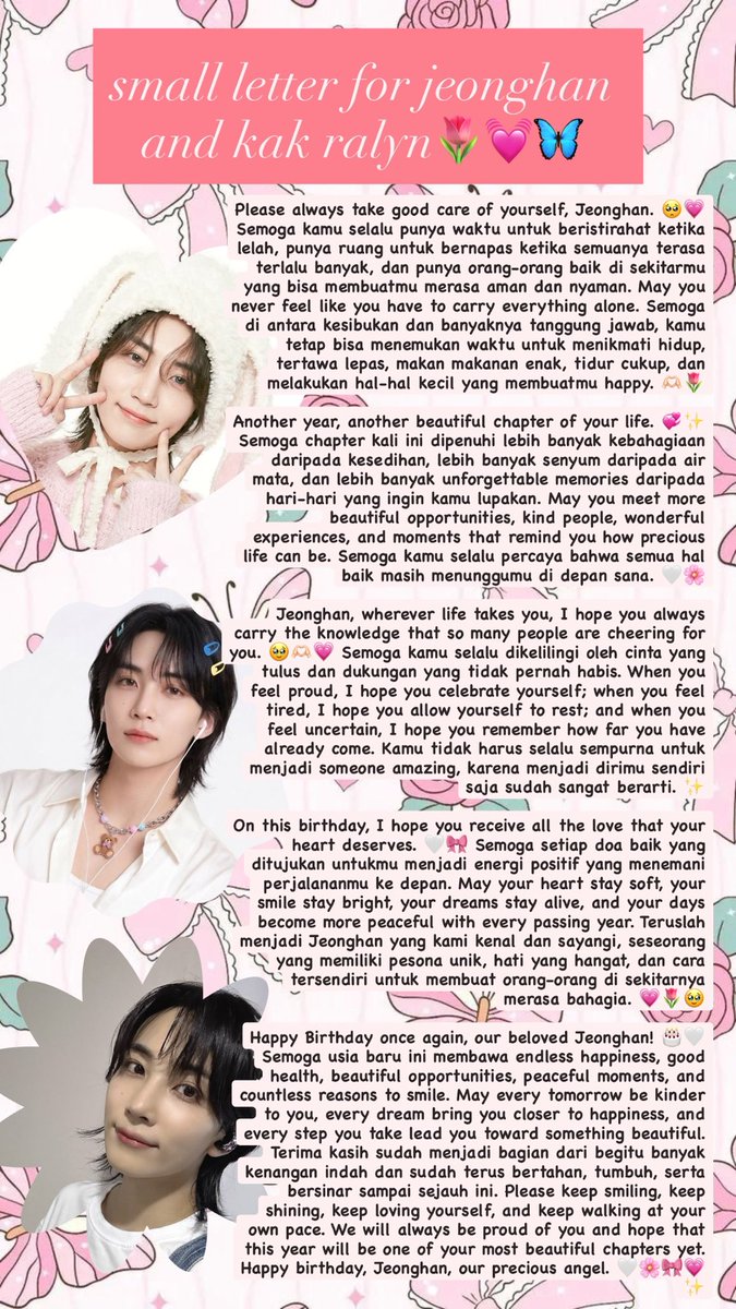mieyaminy's tweet photo. @hyunaabee happy birthday our sunshine my lovely jeonghan🥳🌷💓keep shining, smiling, and being the wonderful jeonghan that we love—may your days ahead be brighter, happier, and full of beautiful memories🌸✨

dan terimakasih banyak ya kak ralyn atas GAnya lancar rezekinya &amp; sehat selalu😍 https://t.co/a33o9ywGML