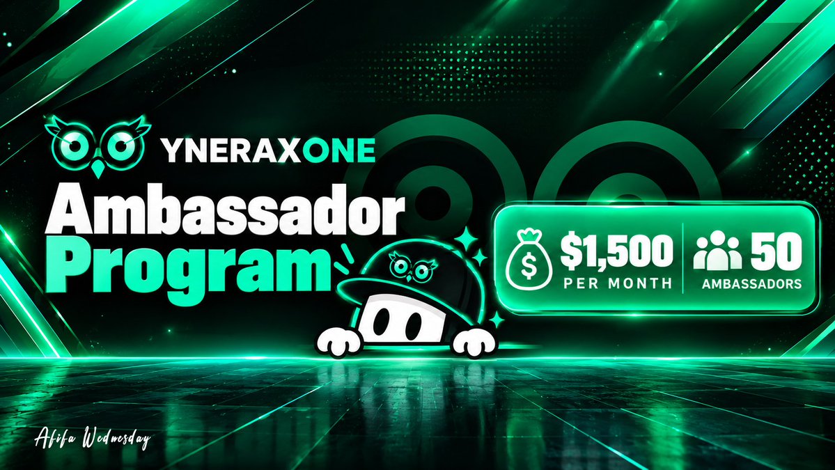 JaiokiK0214's tweet photo. YneraX One Ambassador Program Open!

YneraX is looking for 50 Ambassadors to grow their community through real users and genuine engagement

 Rewards: $1,500 USDT / month
 Commitment: At least 3 quality posts per week

Apply now: https://t.co/ZpedltKv3E… https://t.co/GeEgMWM8J7
