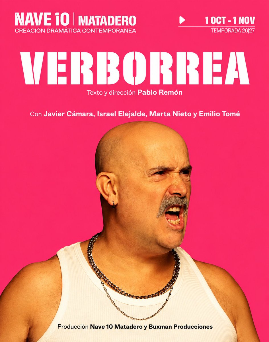 CREASGR's tweet photo. 🎭 Este jueves 1 de octubre se estrena #Verborrea en @Nave10Matadero, la nueva obra escrita y dirigida por Pablo Remón en la que participamos.
👏 ¡Mucho éxito a todo el equipo!
#Teatro #ArtesEscénicas #Financiación #CREASGR #CREAesTEATRO https://t.co/KVkOben9kl