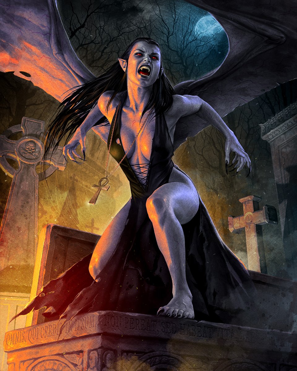 isra_llona's tweet photo. Vampyre. An old idea I finally finished. I love painting monsters...
#magic #fantasyart #horror #vampire #digitalart #monster #gothic #undead #characterdesign #fantasycharacter #demongirl #nosferatu #vampiregirl #vampirequeen #vampirethemasquerade #vampires https://t.co/8cFBuBqtTr