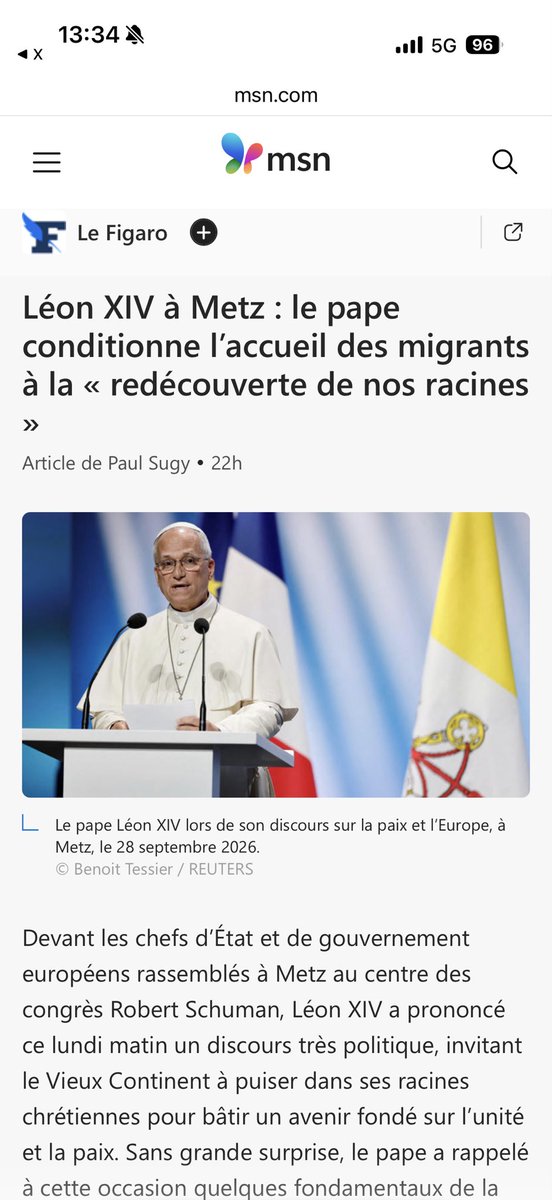 Mocking37679024's tweet photo. Ne me saoulez pas avec le retard de macron le cafard
L’Esprit a soufflé : #assimilation
https://t.co/DJTsemlQct
Le pape François doit être surpris par l’affranchissement de son disciple https://t.co/nUoYTvfrOv