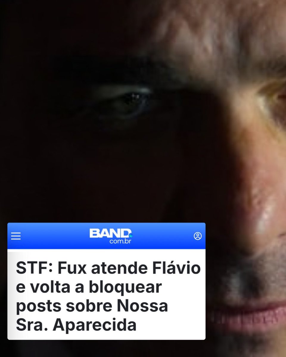 lazarorosa25's tweet photo. 🚨 ATENÇÃO! Fux retoma decisão de Mendonça que censurou até conteúdos de apoio a Nossa Senhora Aparecida, após pedido de Flávio Bolsonaro.

Tags do dia:

FLÁVIO INIMIGO DOS CATÓLICOS 
CATÓLICOS NÃO SERÃO CALADOS
APARECIDA MERECE RESPEITO
RESPEITEM NOSSA FÉ https://t.co/ZrEiTxxfJ6