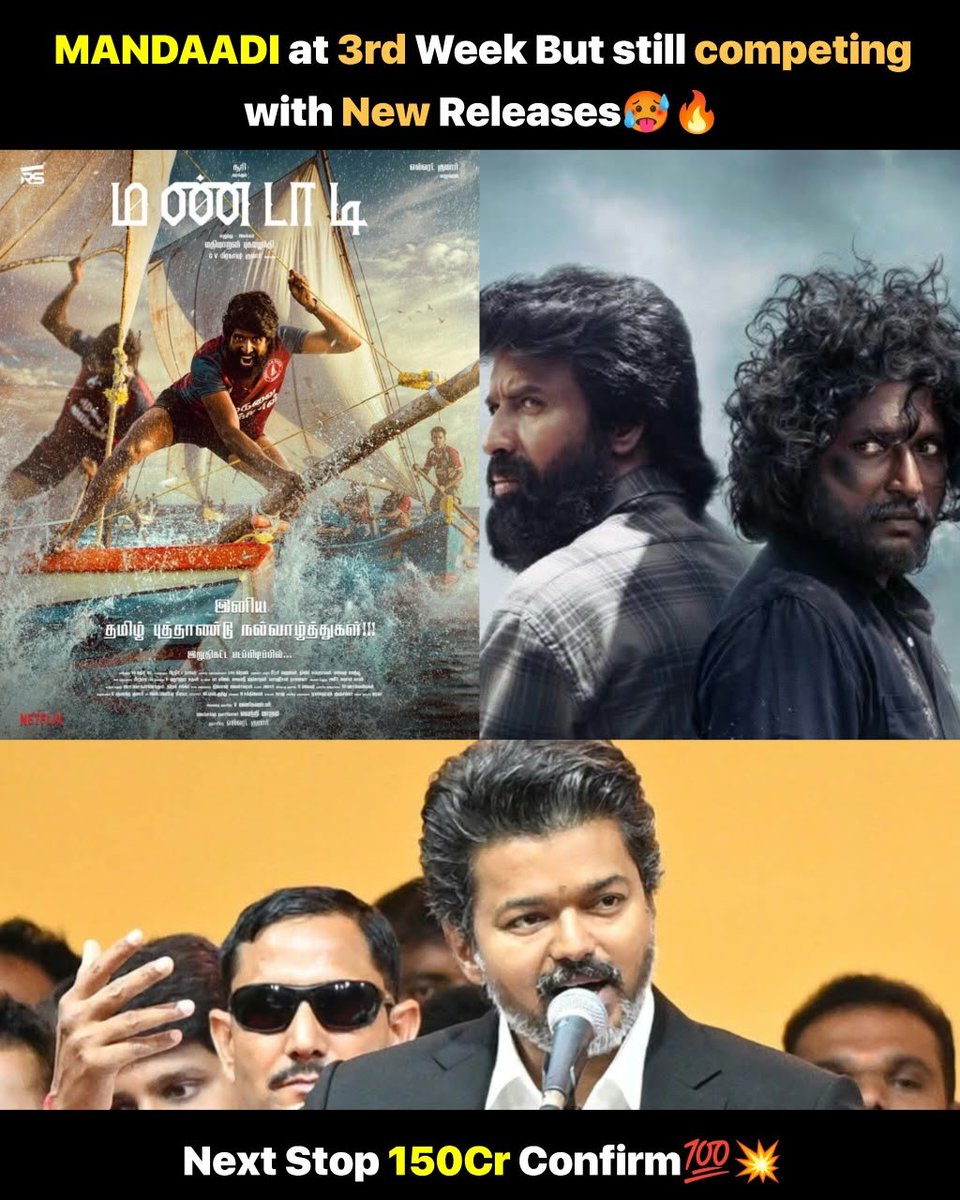 sweetlin_vj's tweet photo. Even this week released so many new movies but #Mandaadi continue with 3rd week 😳💥

The movie collections 125Cr+ what a response from audience @sooriofficial ❤️ https://t.co/Eef9WkrOtf