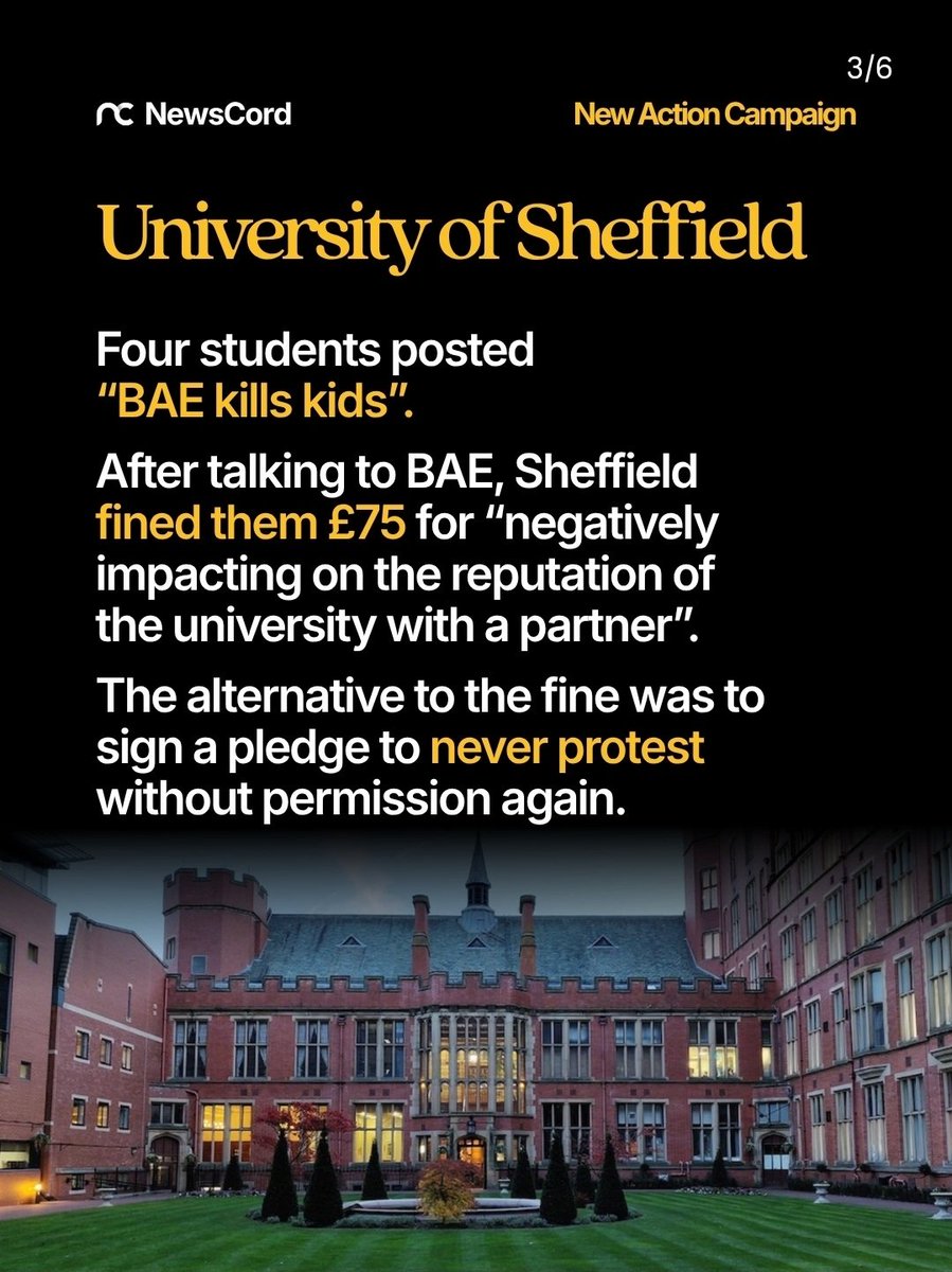 Dr_Gavin_Brewis's tweet photo. Universities that asked BAE on how to deal with Palestine protesters.
1/2 https://t.co/RGugc8noZN