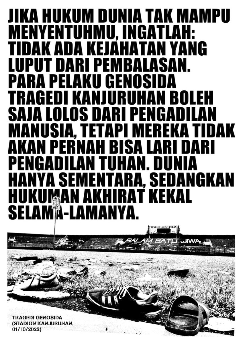 VivaLaPERSIB_'s tweet photo. #JusticeForKanjuruhan
#HariDukaSepakbolaNasional
#4TahunTragediKanjuruhan
#KanjuruhanBelumTuntas 
#JFT135 https://t.co/xCWZaRFssb
