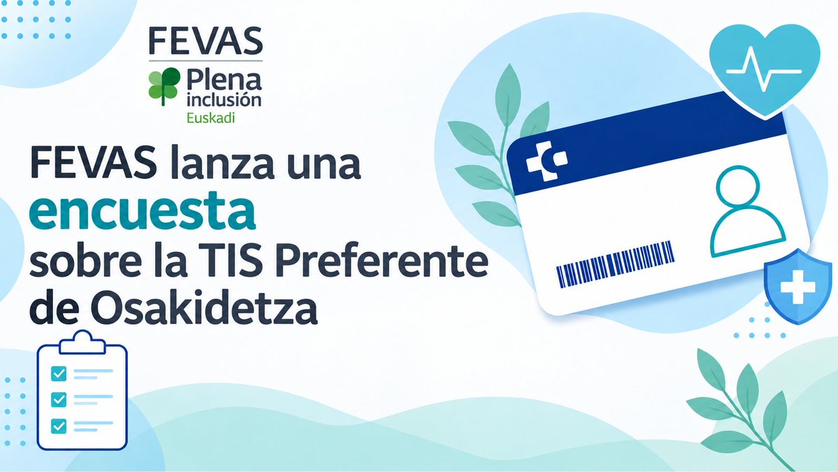 fevas's tweet photo. 🍀Lanzamos una encuesta sobre la TIS Preferente de Osakidetza. Queremos conocer la experiencia de las personas con discapacidad intelectual o del desarrollo y recoger propuestas de mejora.   
 ¡Tu opinión es importante!
✅Más información:
https://t.co/toX9UVtcnh https://t.co/TMCABfUWtl