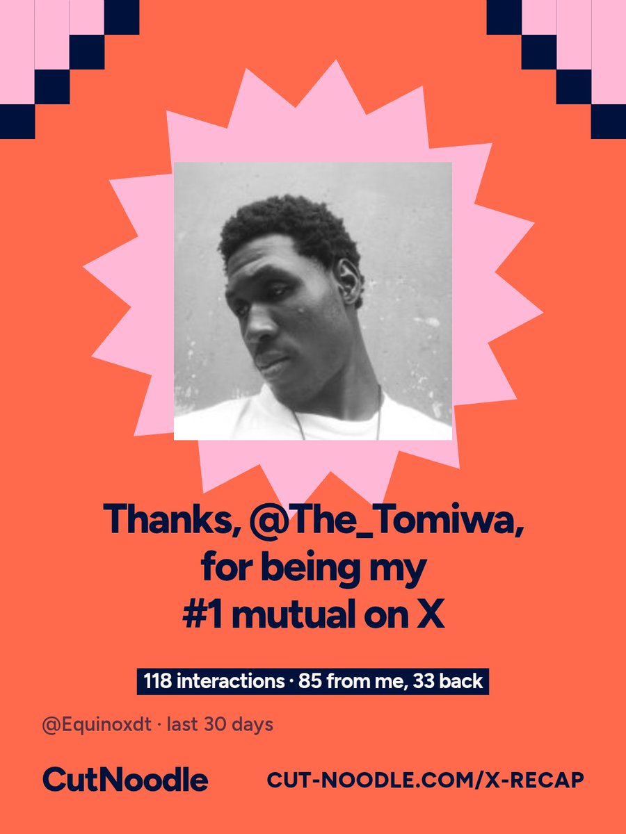Equinoxdt's tweet photo. @The_Tomiwa na my burner account atp
None of the interactions between me and @thisisfiz have been design related btw ๐ https://t.co/bs5WFq7OD8