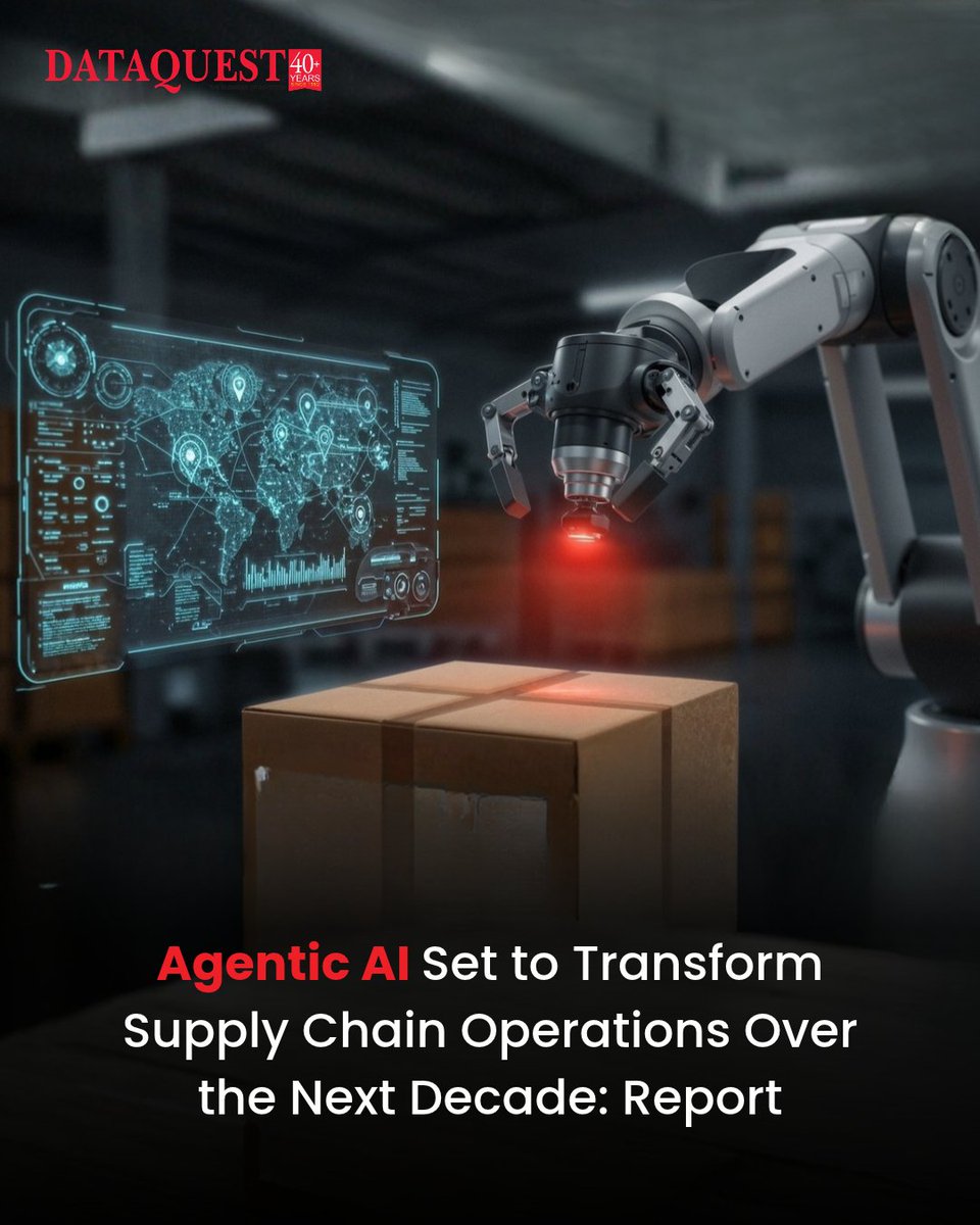 dataquestindia's tweet photo. DHL Logistics Trend Radar 8.0

Emerging forces like agentic AI, robotics, and automation are reshaping logistics with big implications for supply chain decisions, workforce skills, safety, and sustainability.

Read More: https://t.co/C1UOiywWqa

#Dataquest #AI #Robotics https://t.co/Pl05MCA8Ns